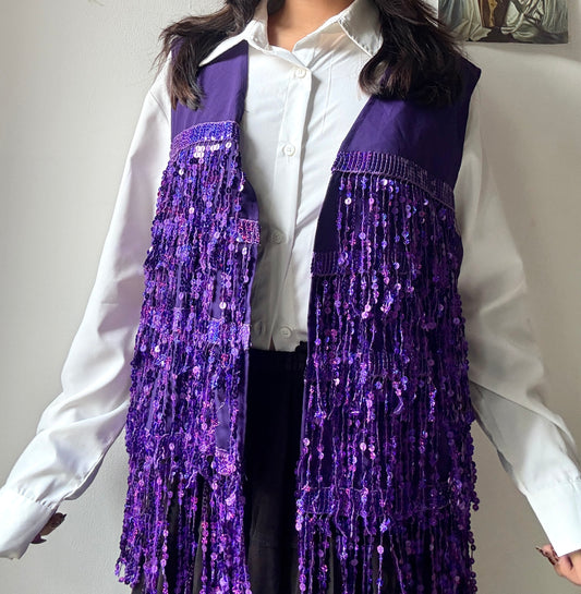 Purple Shimmery Shrug