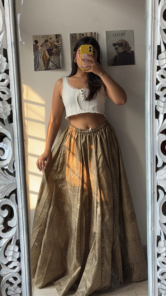 Desert Bloom Golden Mirage Skirt