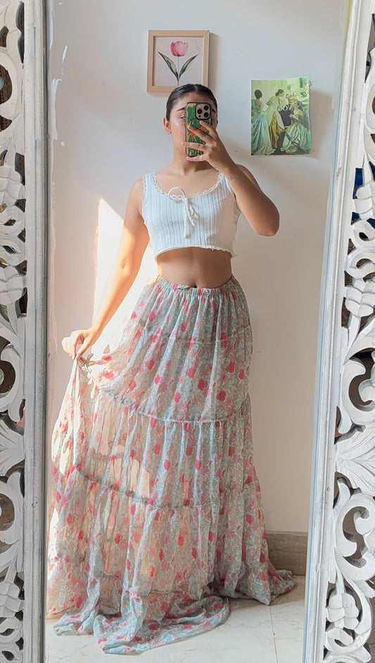 Soft Floral Pinteresty Skirt