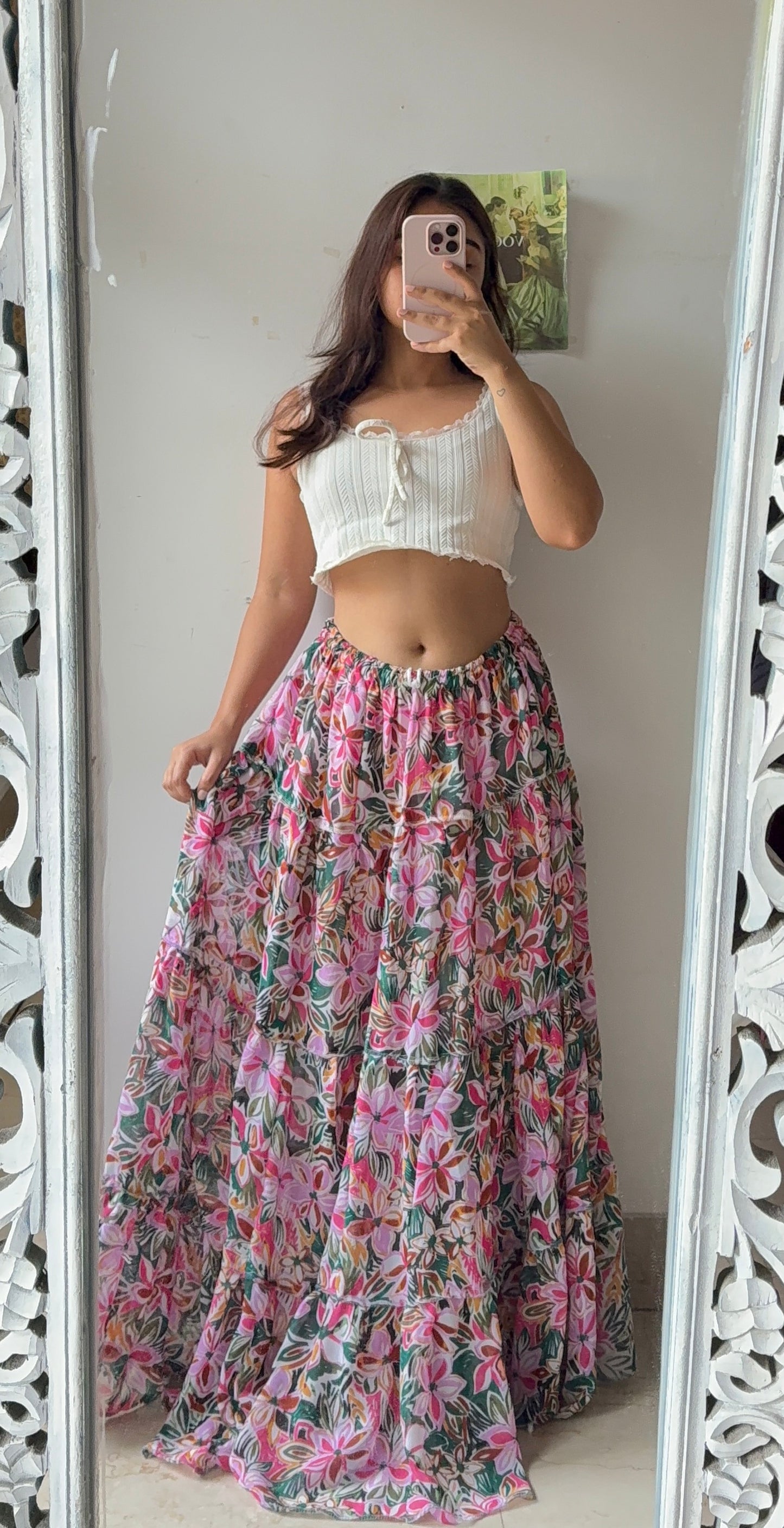 Pretty Floral Foresty Vibe Skirt