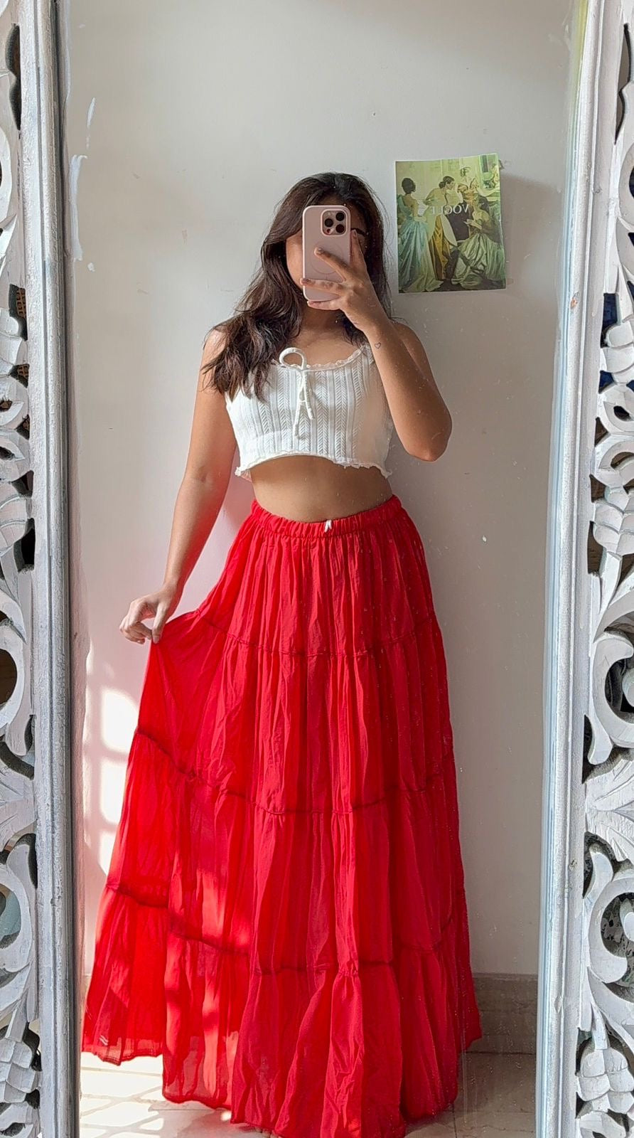 Classic red skirt