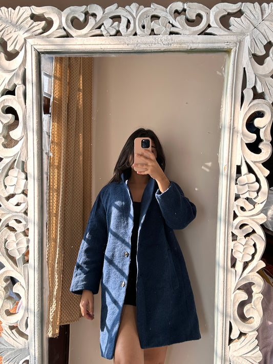Solid Blue Overcoat