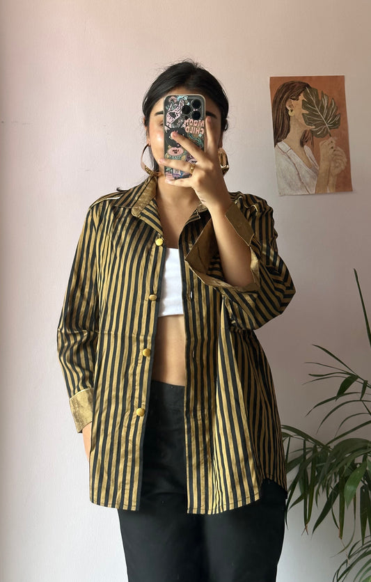 Black & Golden Striped Shirt