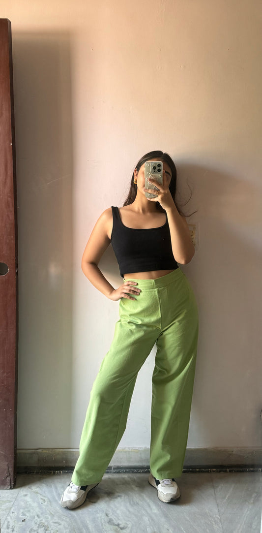 Green Cotton Pant