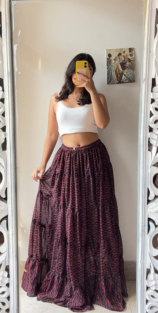 Stunning Wine Colour Skirt