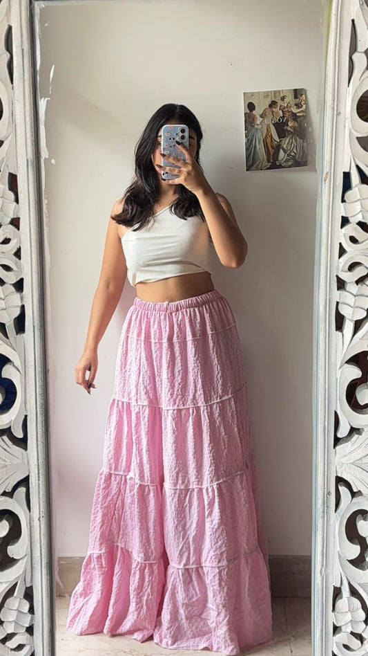 Baby Pink Plain Skirt
