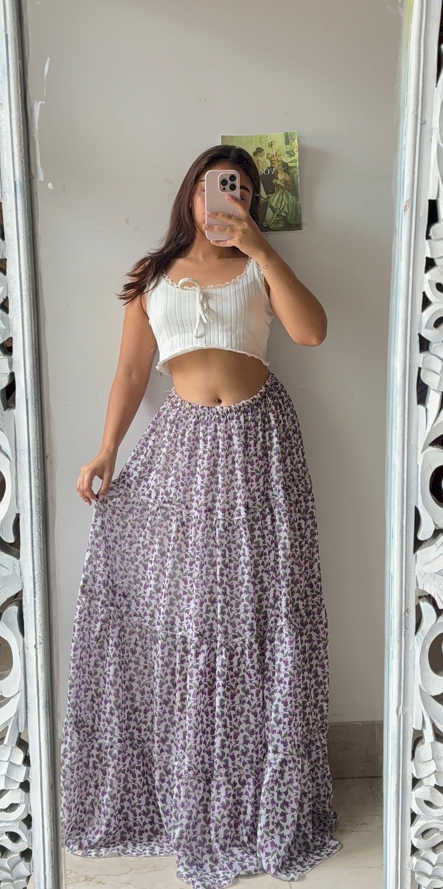 Captivating Ditsy Floral Skirt