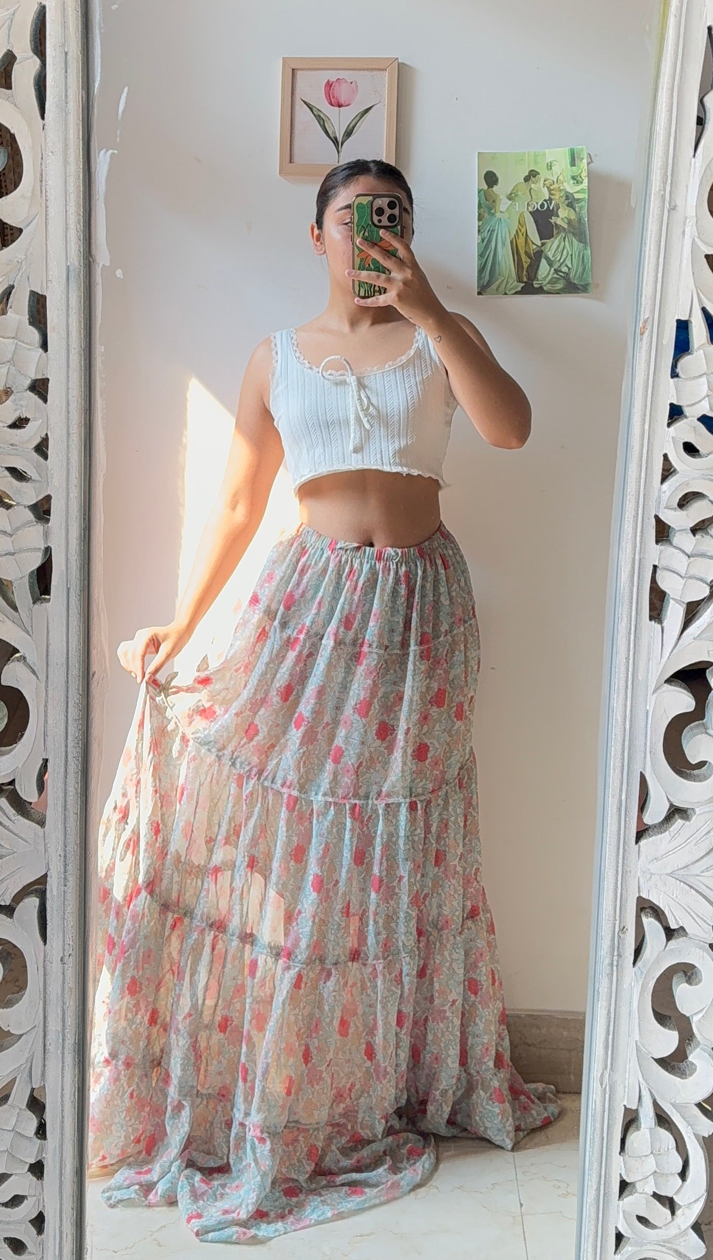 Soft Floral Pinteresty Skirt