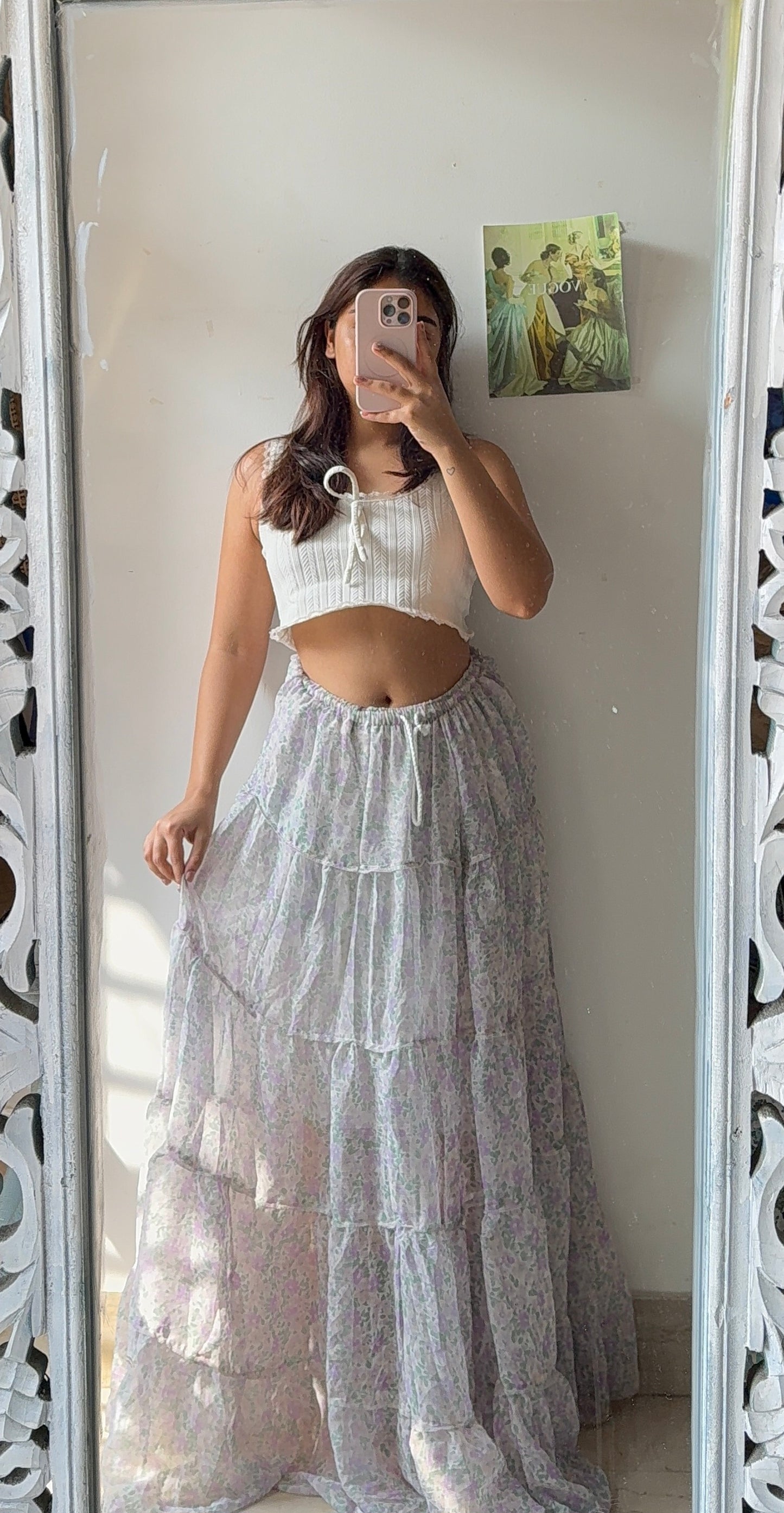 Soft Endearing Floral Skirt