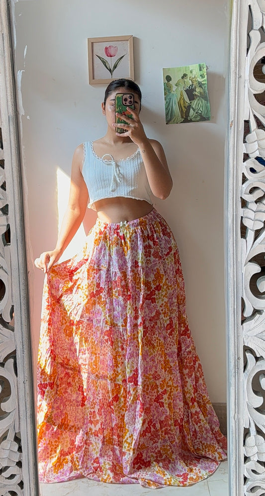 Colourful Ditsy Floral Skirt