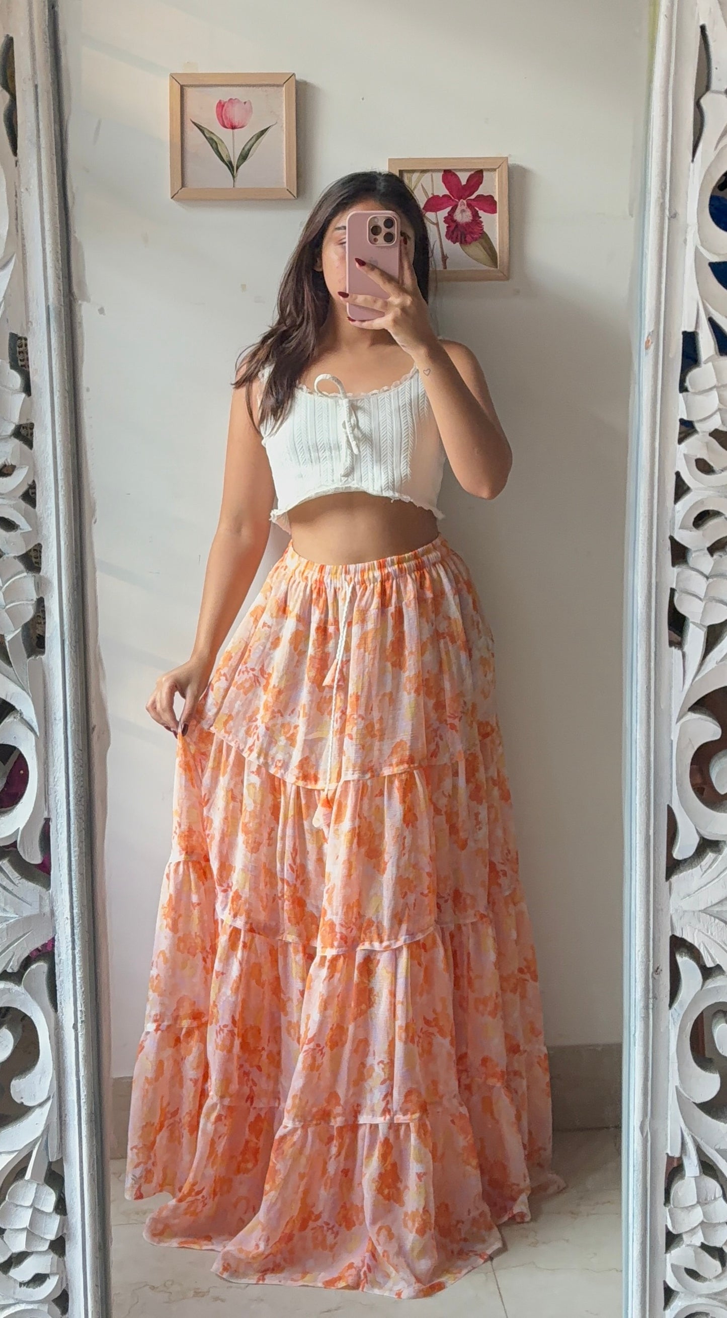Cutesy Tangerine Skirt