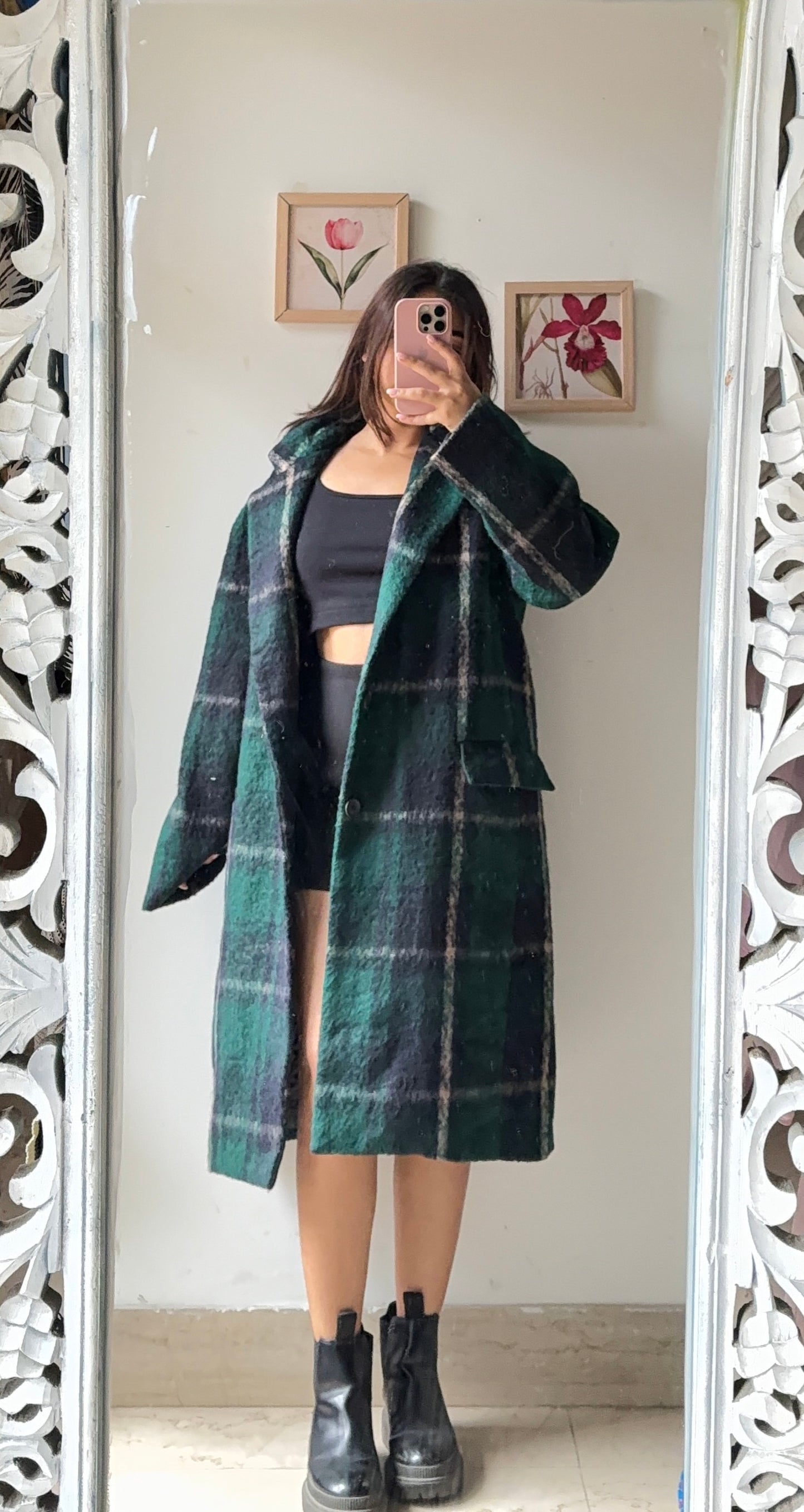 Dark Green Covert Overcoat