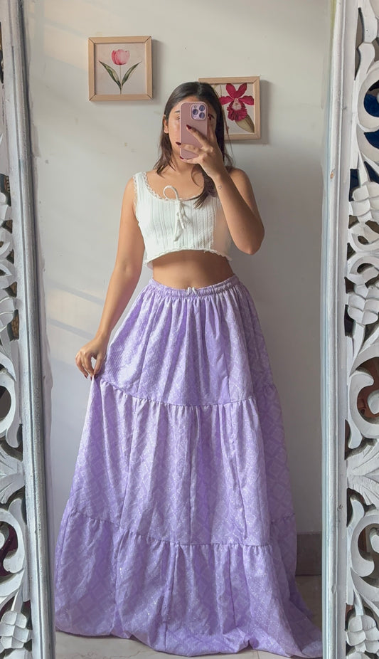 Ethnic Lavender Skirt