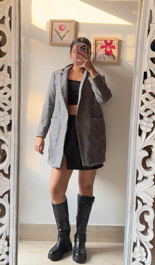 Casual Grey Overcoat