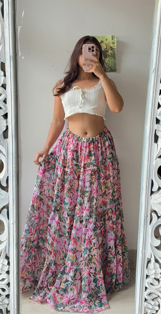 Pretty Floral Foresty Vibe Skirt
