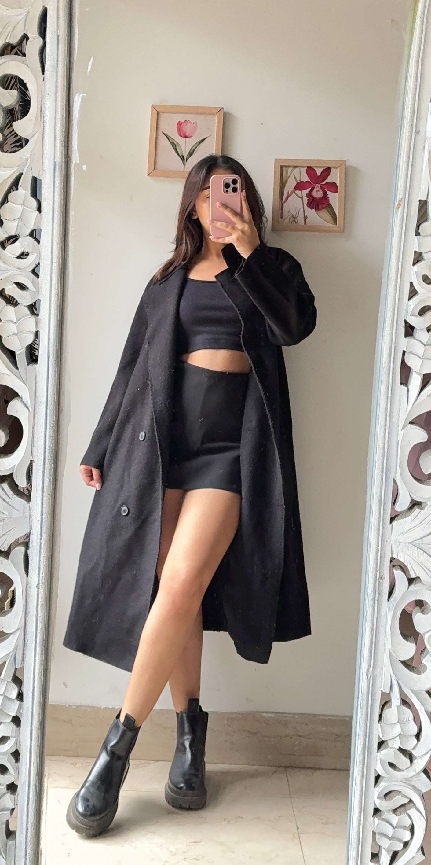 Classic Black Overcoat